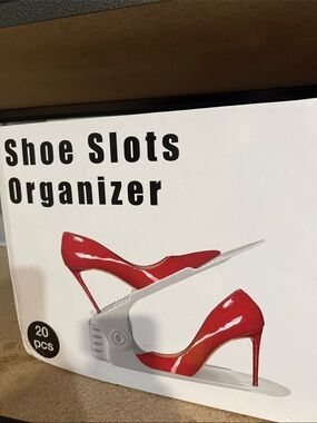 Shoe Slots Organizer 20PK Stackers for a Pair storage space saver 4level holder